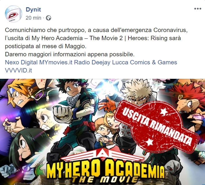 MHA movie corona virus